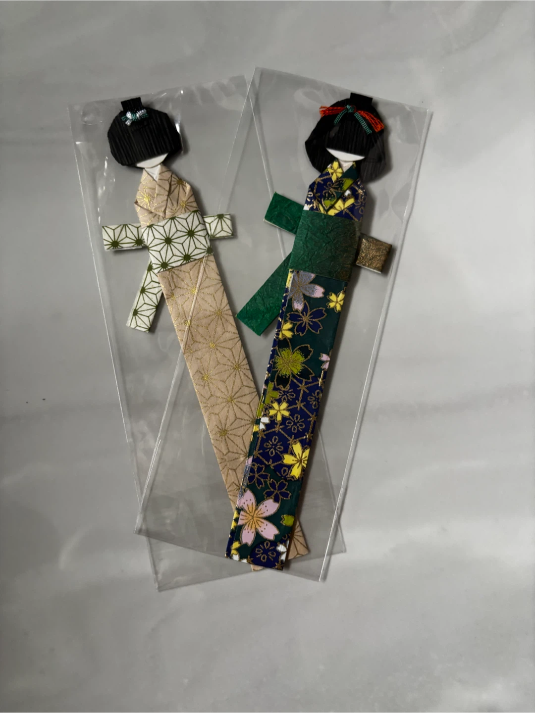 Origami Kokeshi Dolls Bookmarks