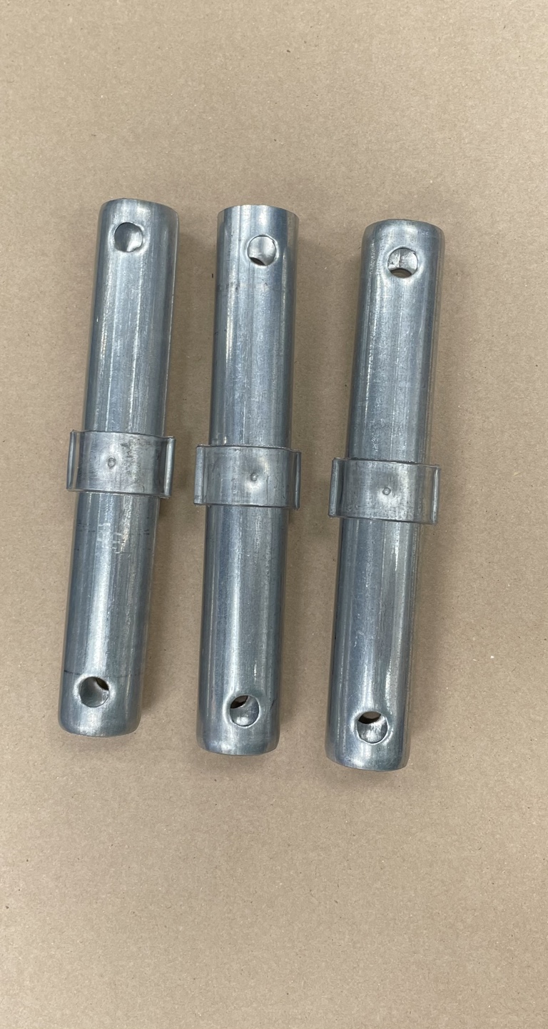 3 Silver Metal Scaffolding Couplers 22.5x3.2x3.2cm
