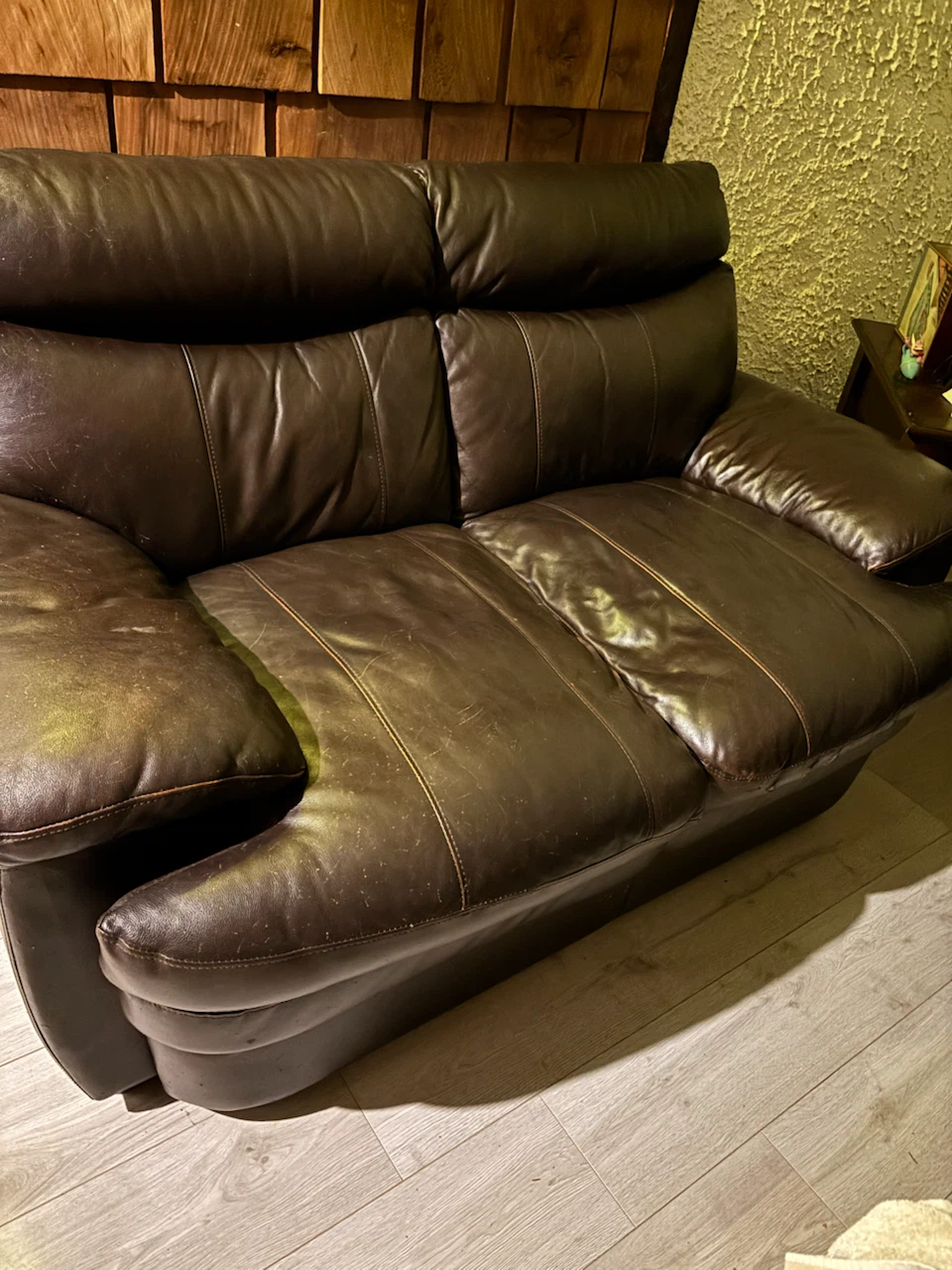 Leather couches for sale. Have some damage 150 for both - photo 5