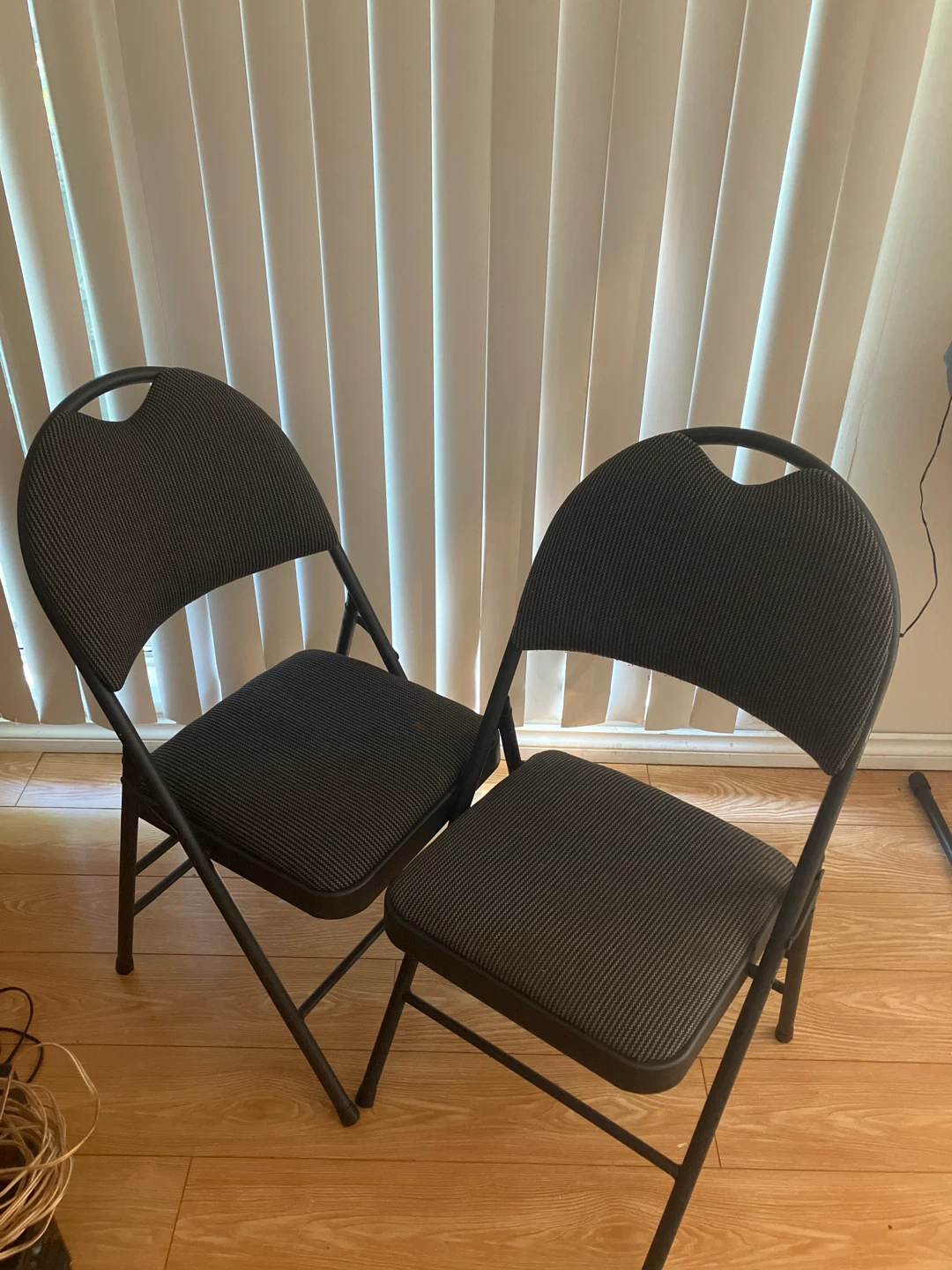 Set of 2 Black Folding Chairs