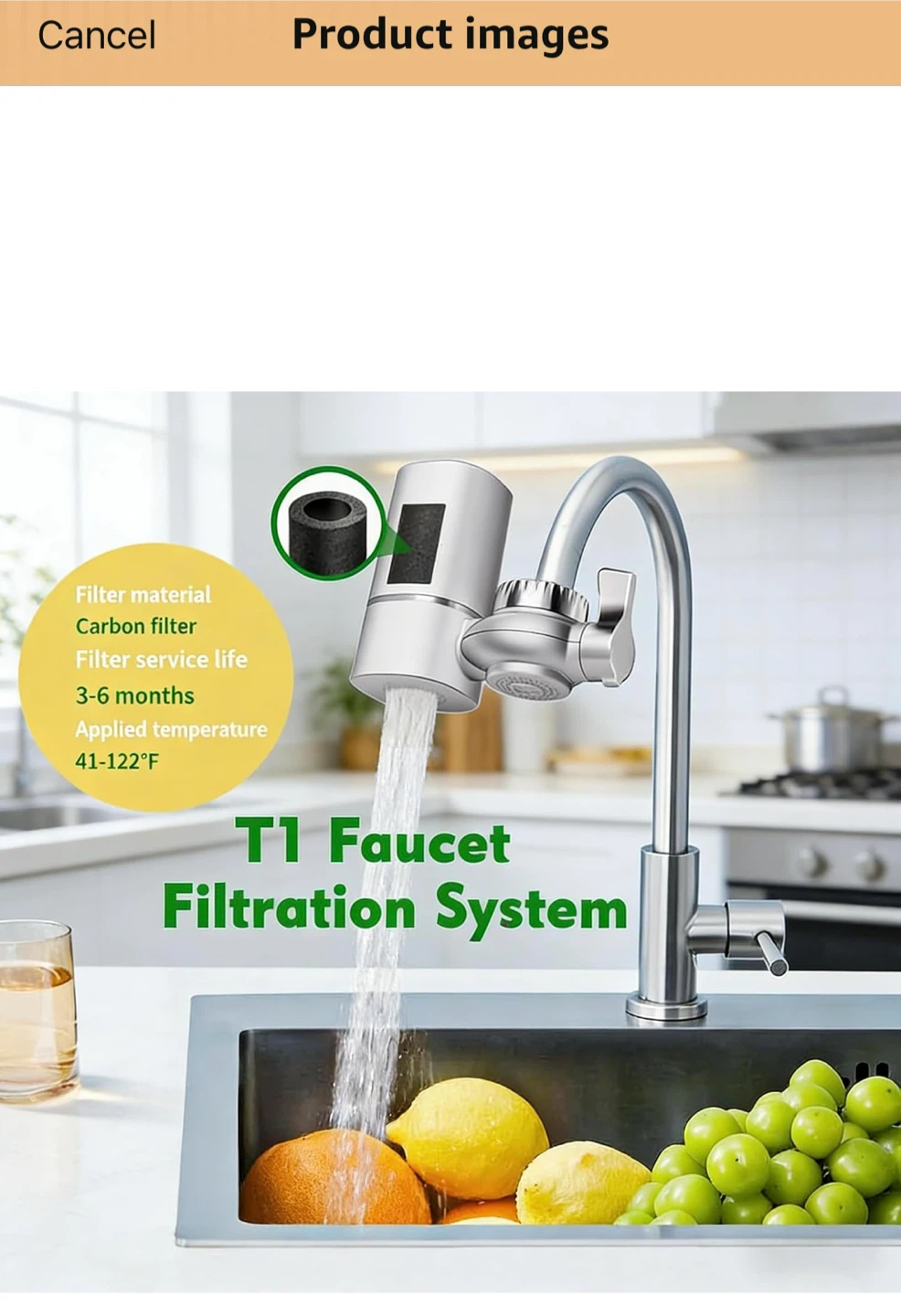 Vortopt T1 Faucet Filtration System - Silver - photo 2