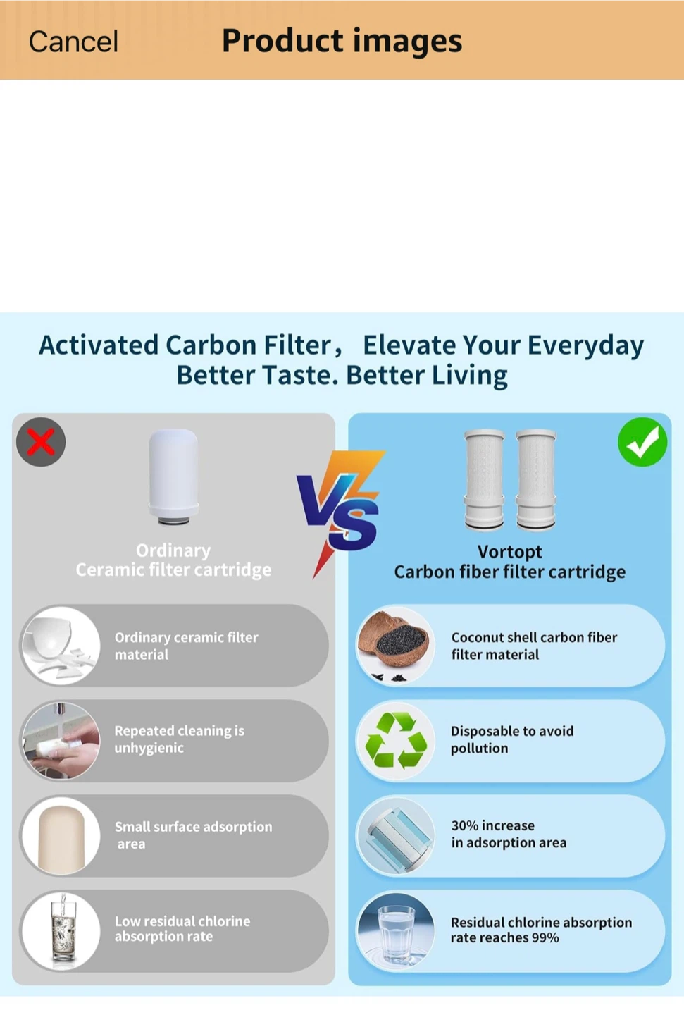Vortopt T1 Faucet Filtration System - Silver - photo 3