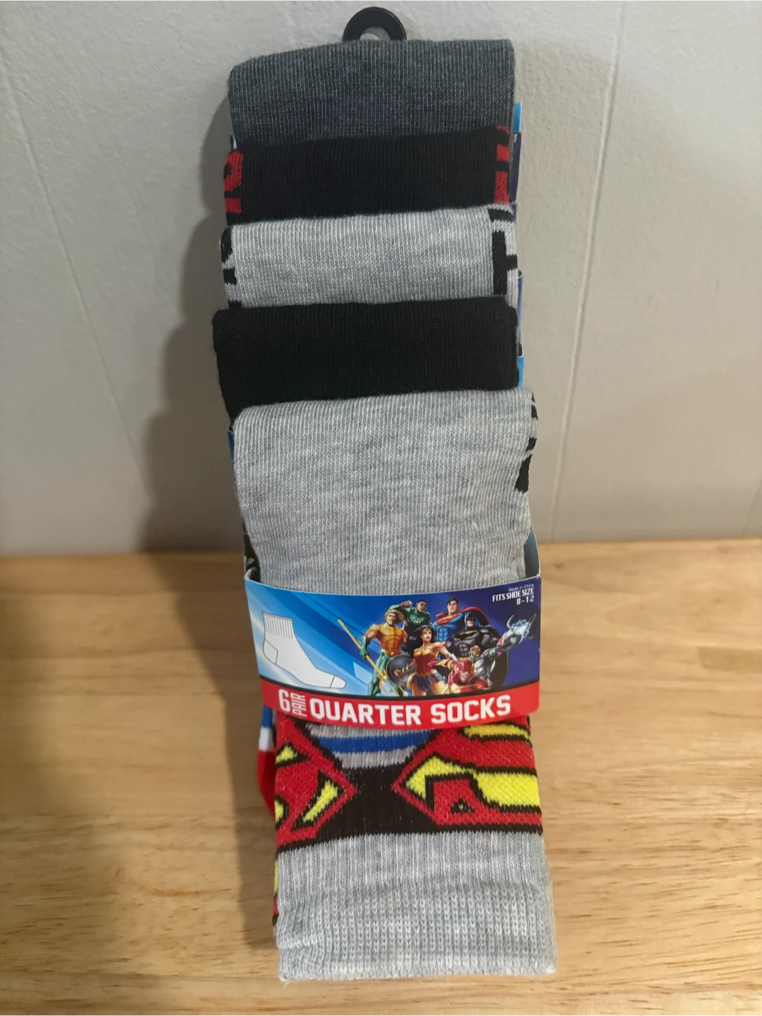 6-Pack DC Comics Justice League Quarter Socks