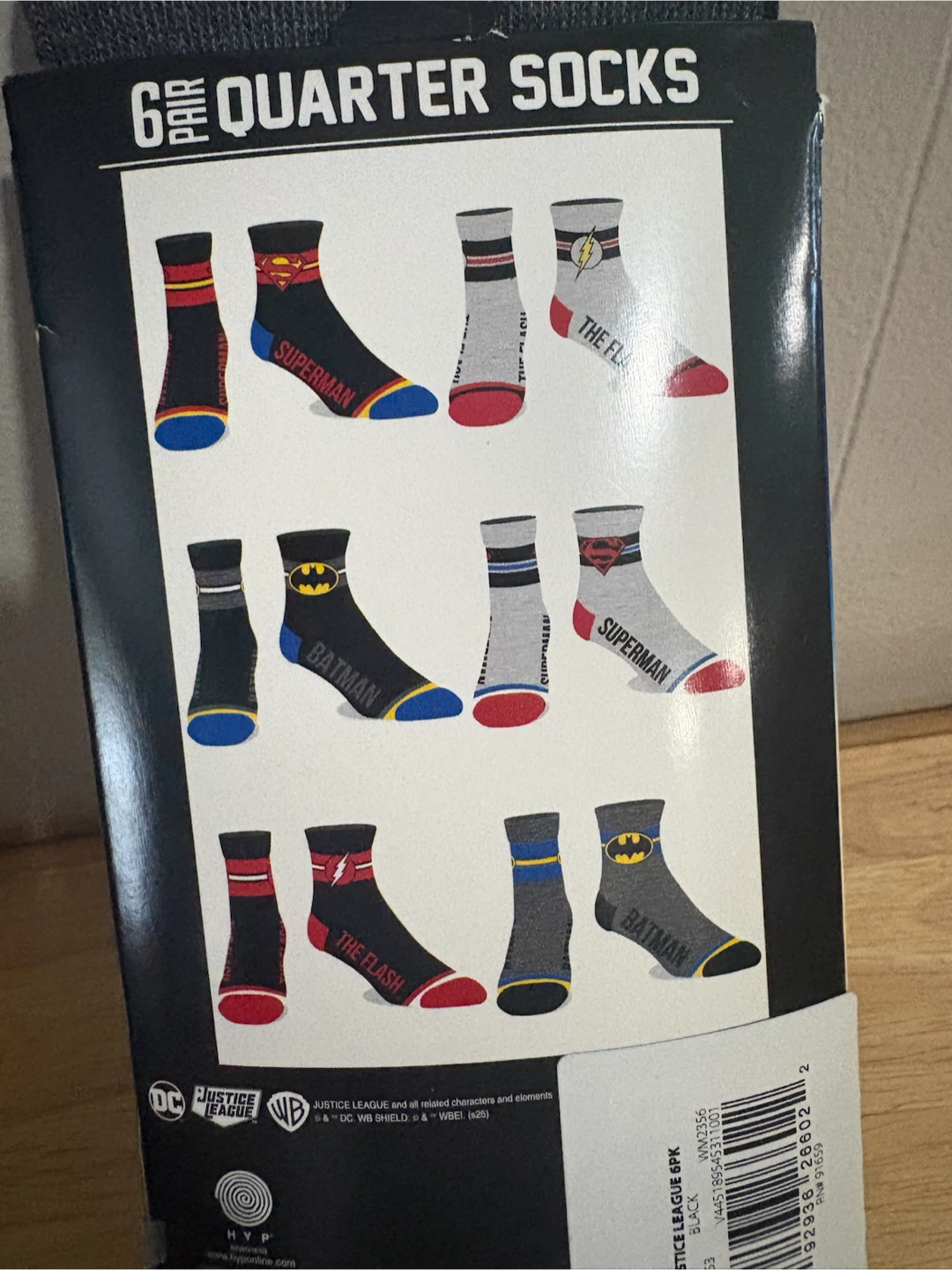 6-Pack DC Comics Justice League Quarter Socks - photo 3