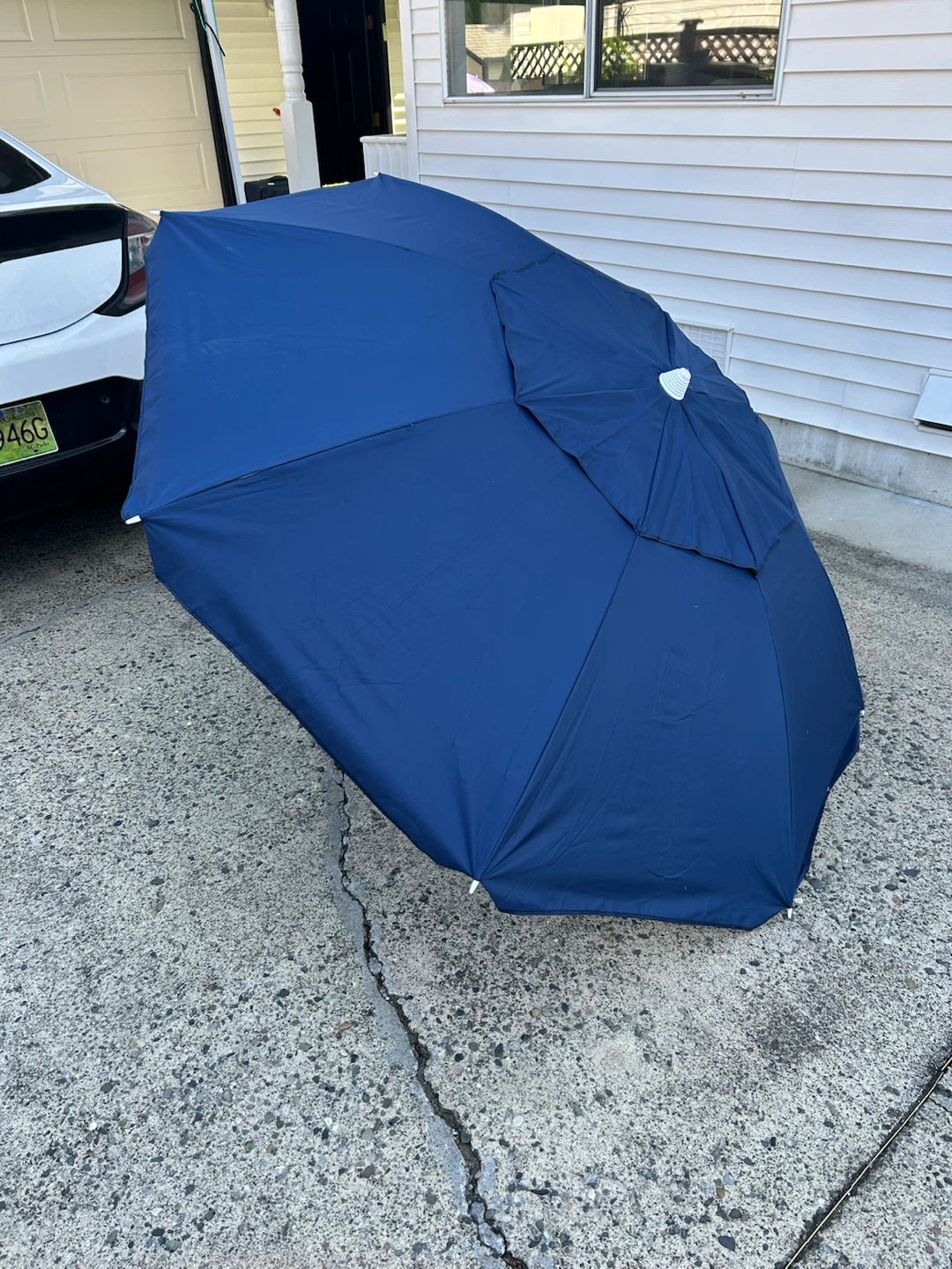 Blue Patio Umbrella with Pole