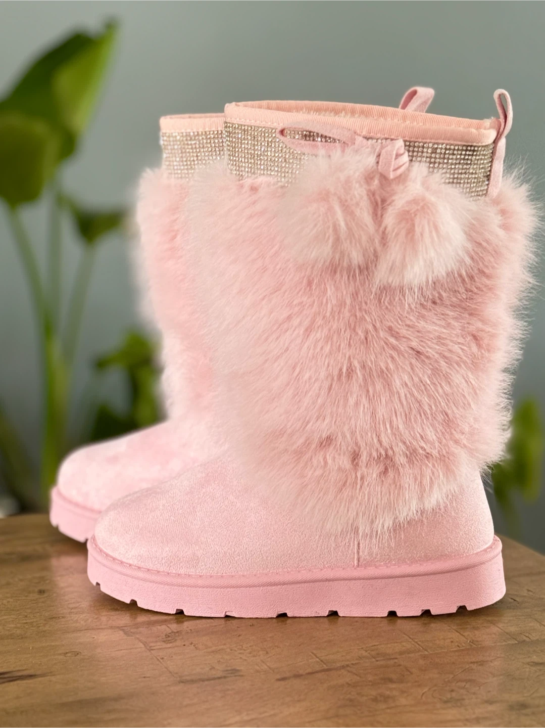 Pink Faux Fur Boots + skirt - photo 3