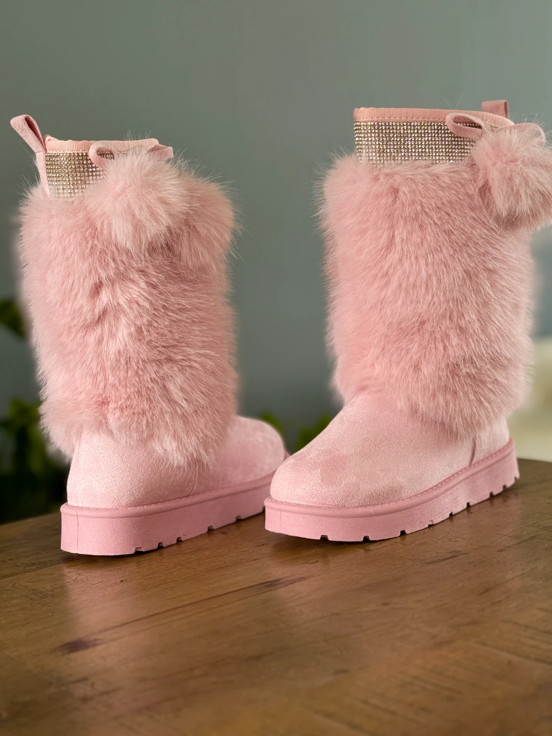 Pink Faux Fur Boots + skirt - photo 4