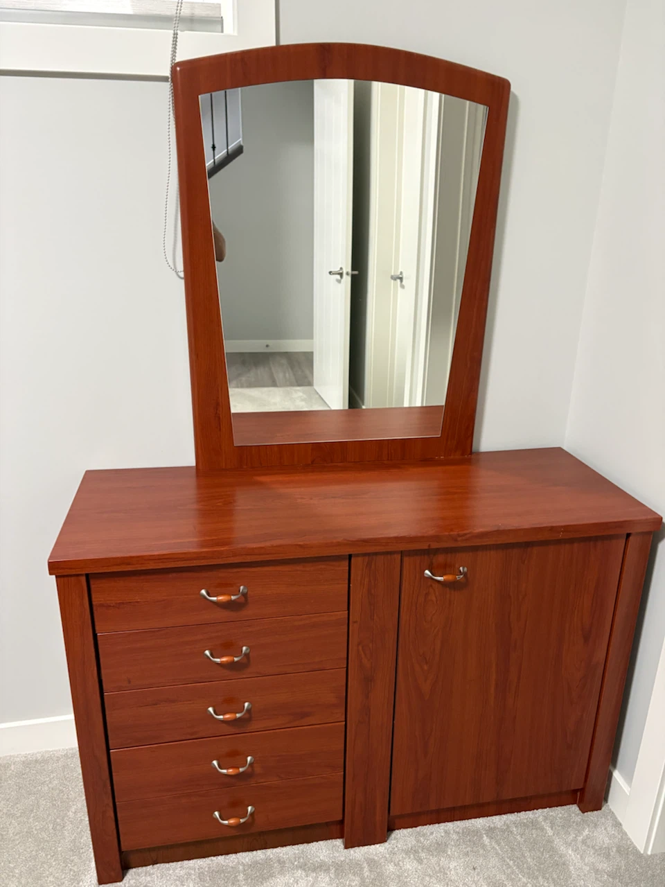 Wood Dresser with Mirror - photo 4