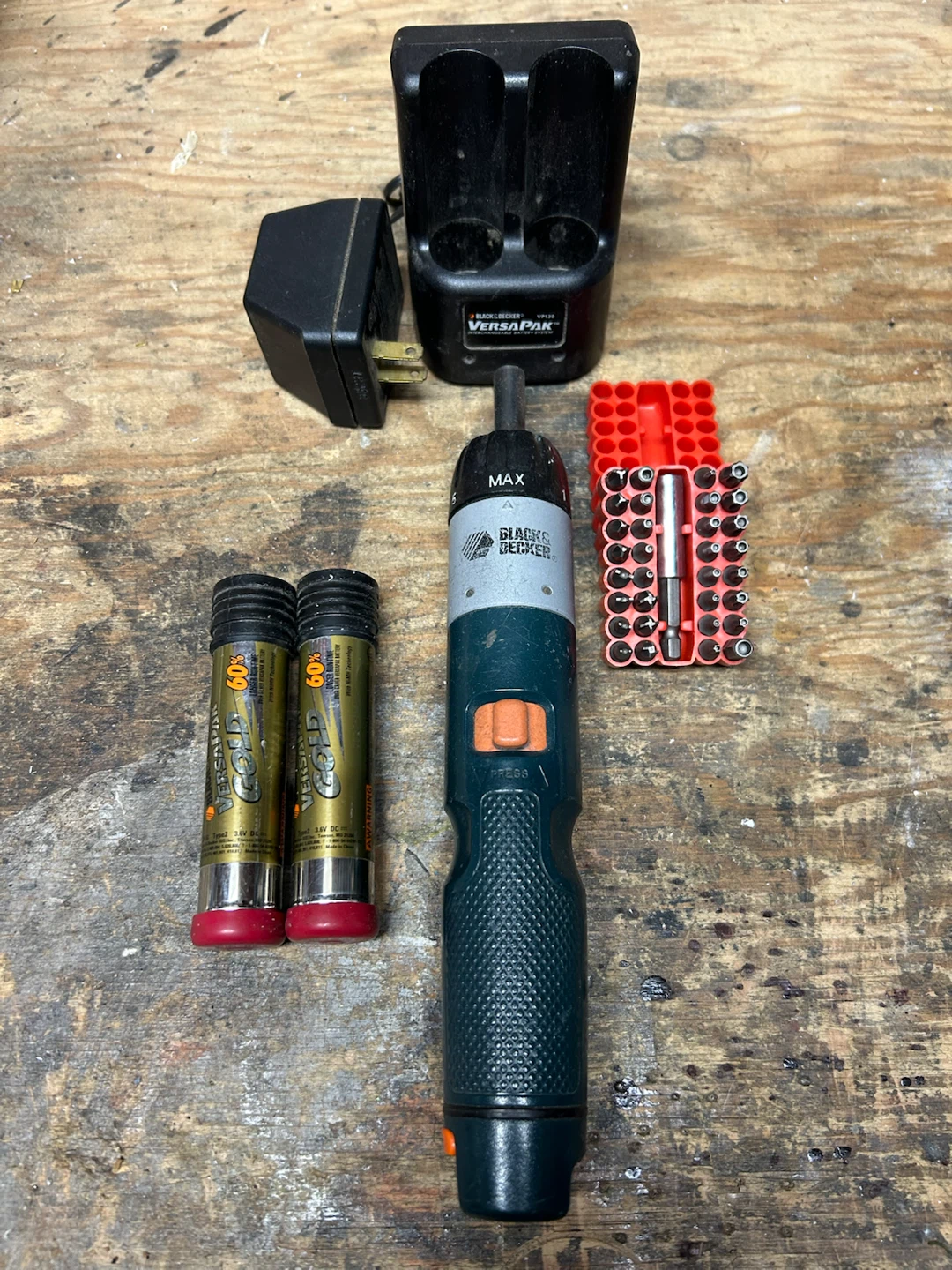 Black & Decker Cordless Screwdriver with Bits