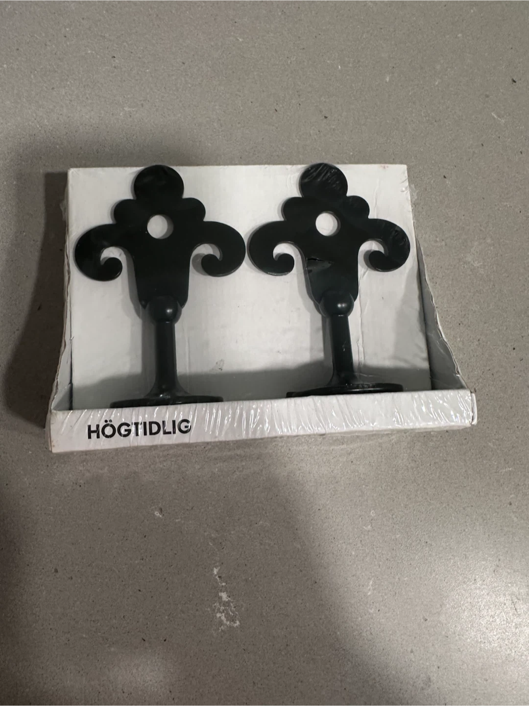IKEA HÖGTIDLIG Curtain Rod Holders - Black