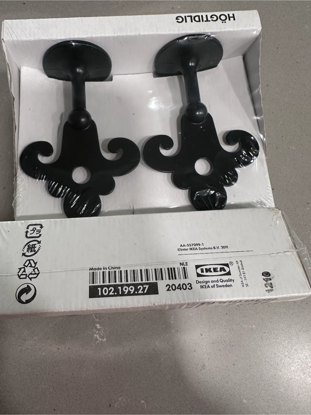 IKEA HÖGTIDLIG Curtain Rod Holders - Black - photo 4