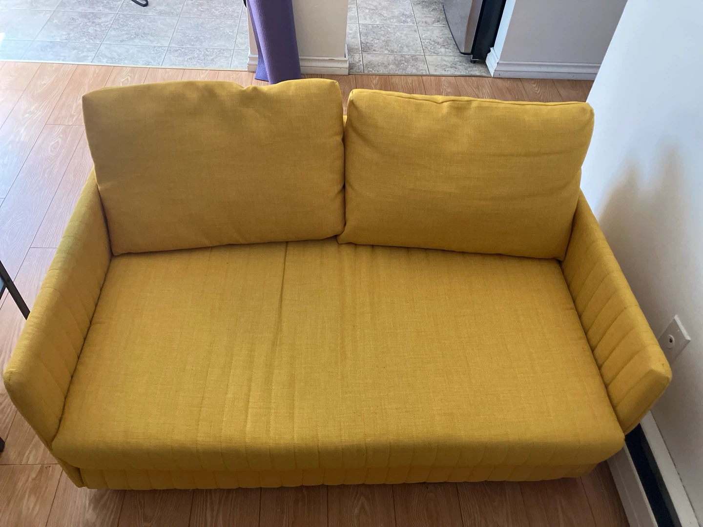Mini Yellow Accent Sofa