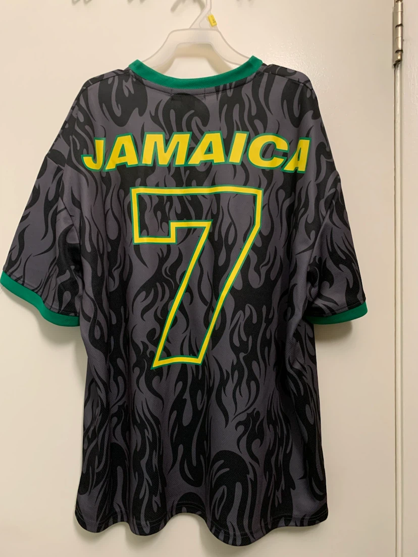 Urban Heritage Jamaica Flame Print Soccer Jersey - photo 2