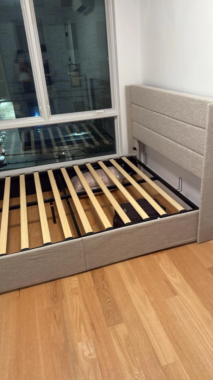 Upholstered Storage Bed Frame with Headboard