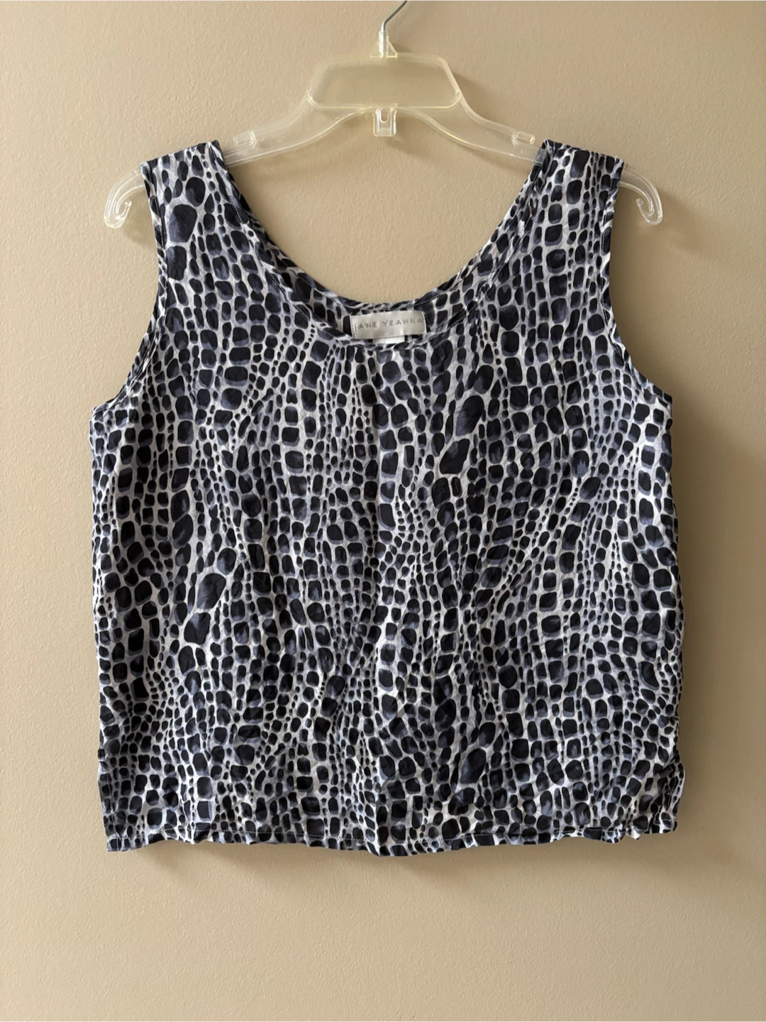 Free Black & White Snake Print Sleeveless Top