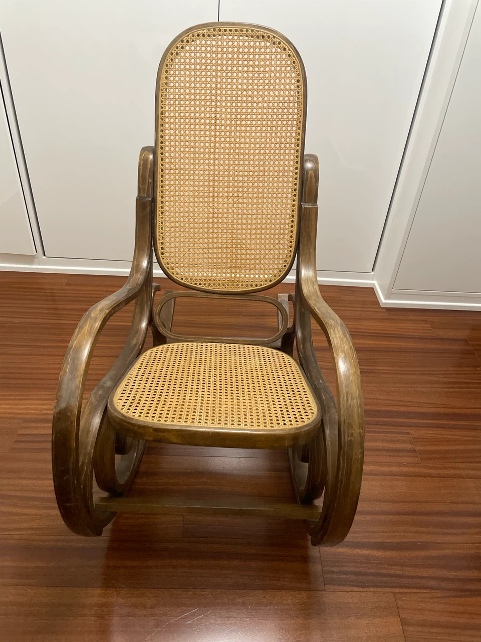 Vintage Bentwood- Style Cane Rocking Chair - photo 2