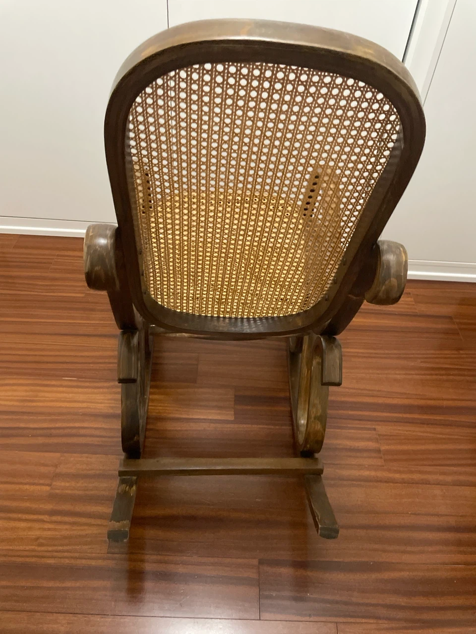 Vintage Bentwood- Style Cane Rocking Chair - photo 3