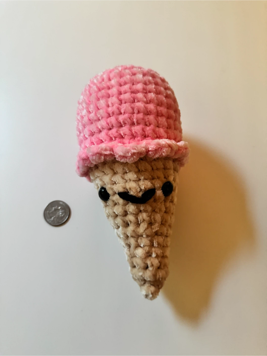 Crocheted Ice Cream Cone Plush Toy - photo 2