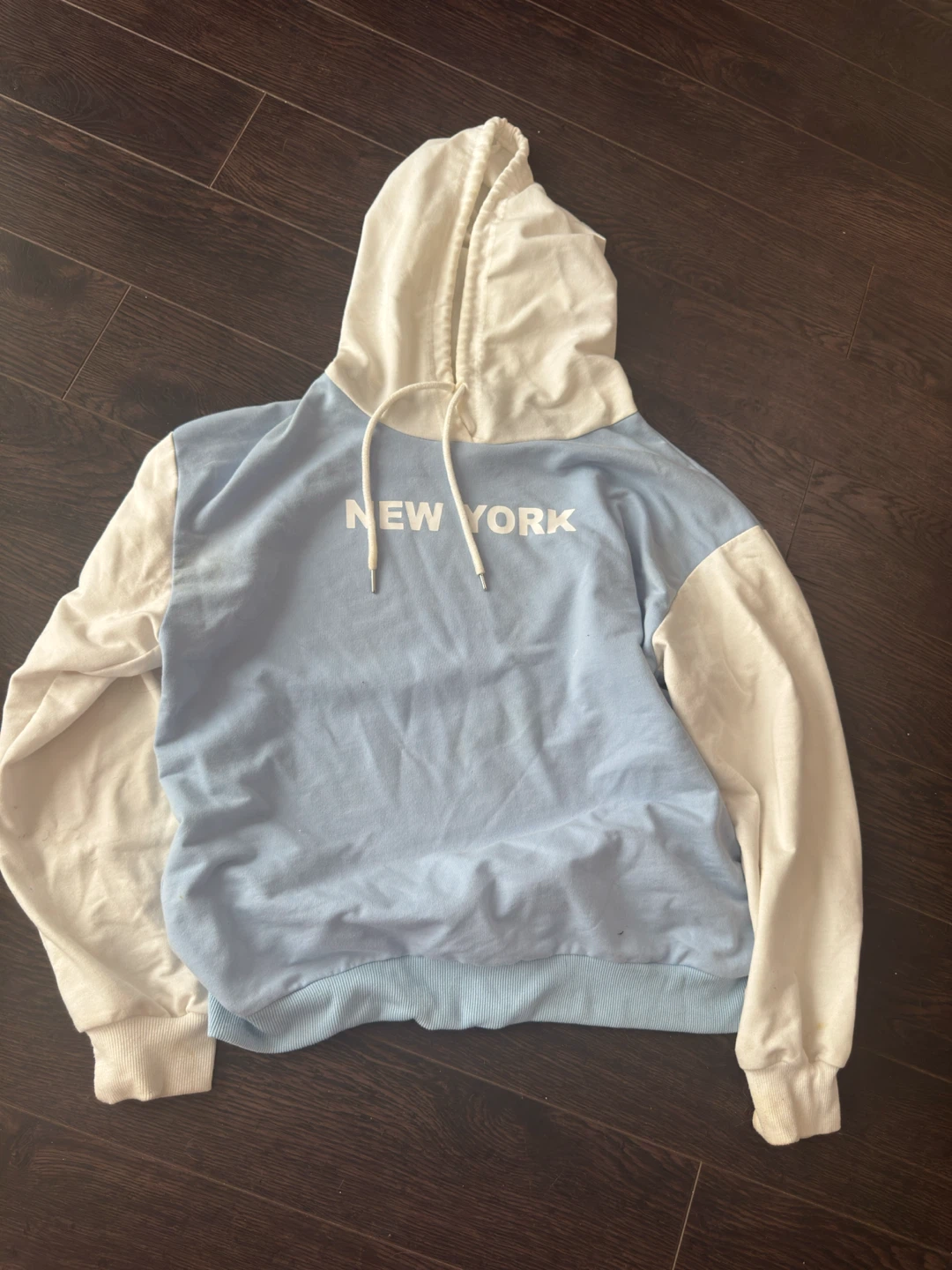 New York colour block hoodie