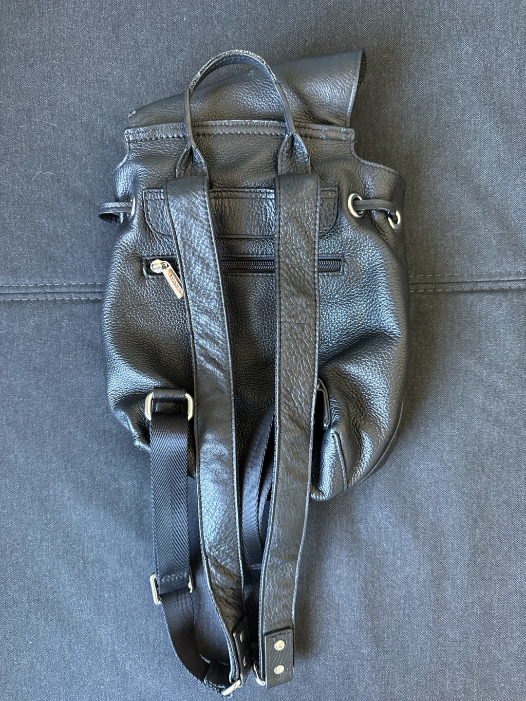 Black Leather Backpack - photo 2