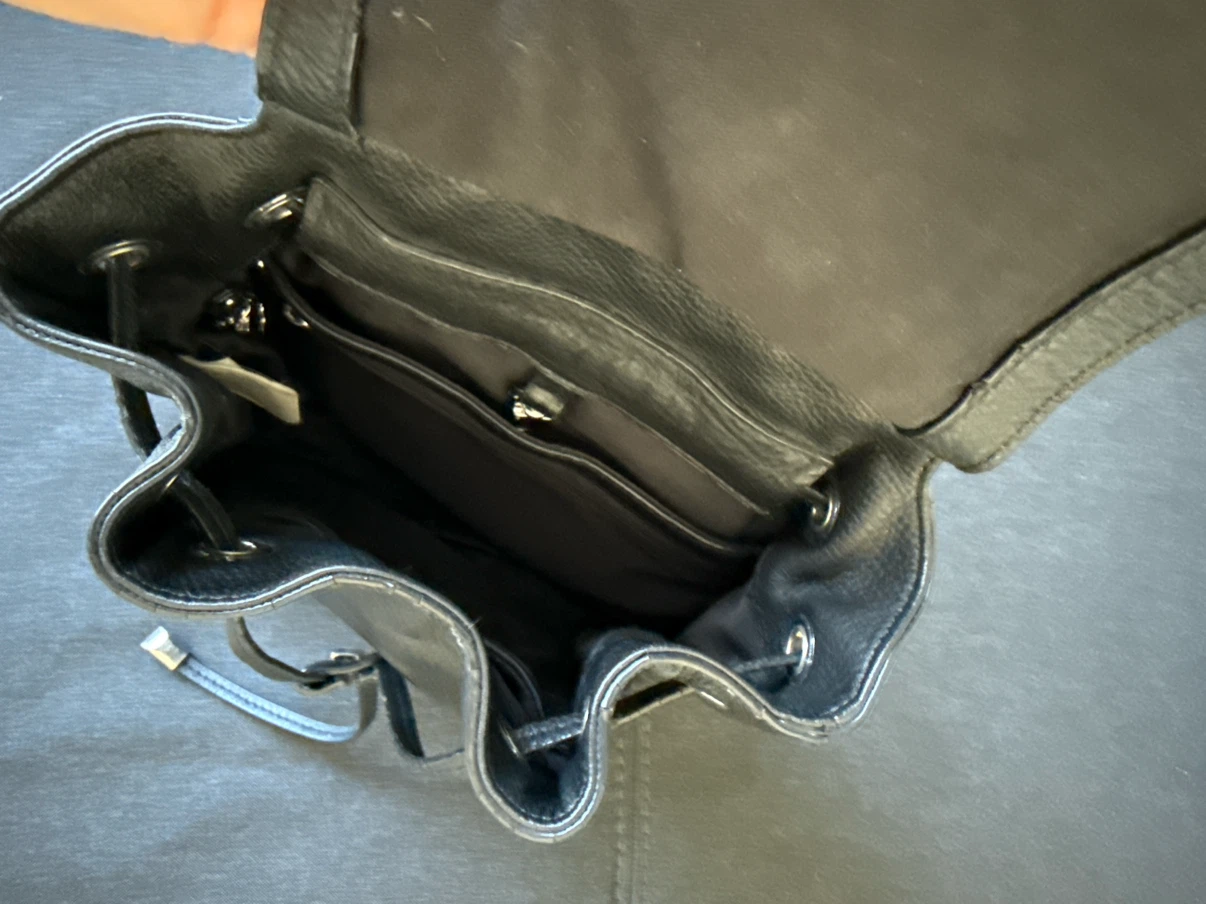 Black Leather Backpack - photo 3