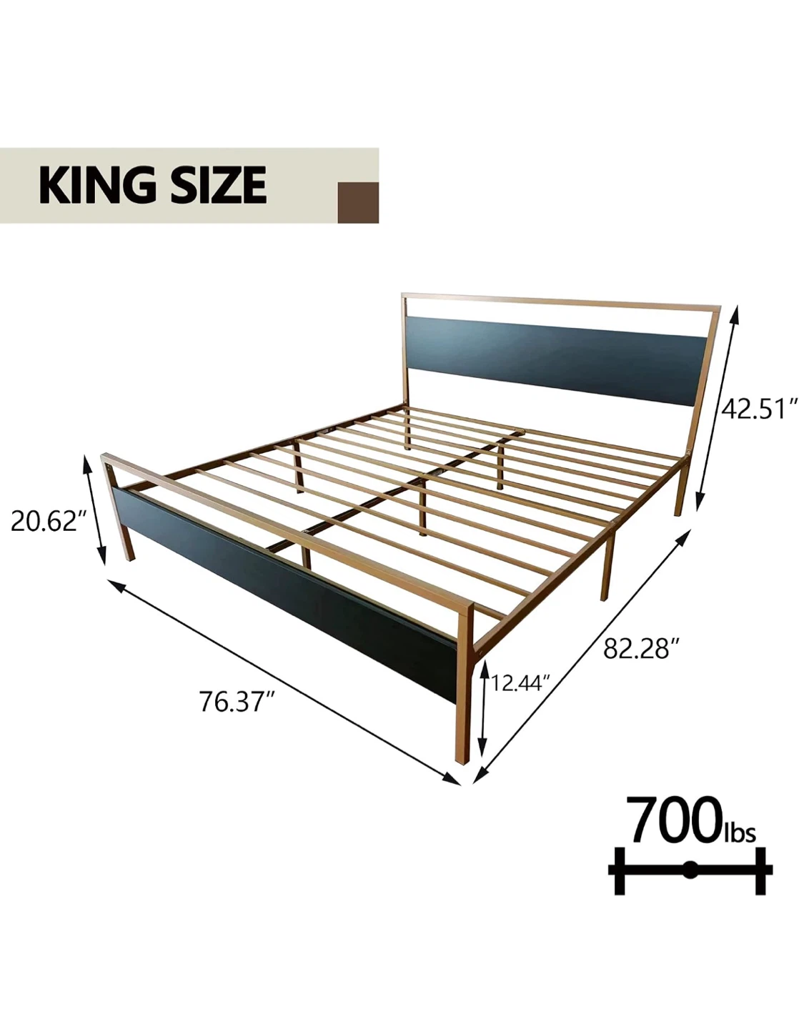 King Size Metal Bed Frame - photo 3