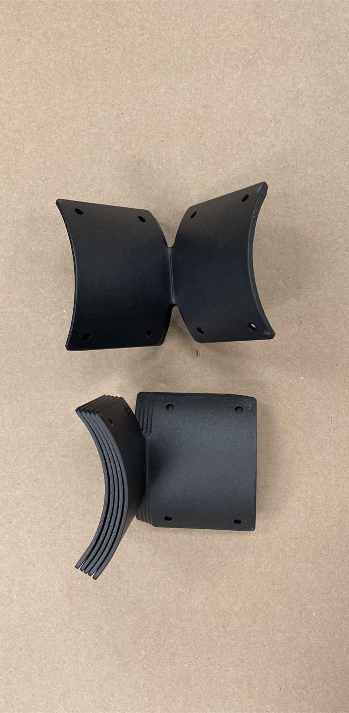 Set of Black Curved Metal Brackets 10pcs