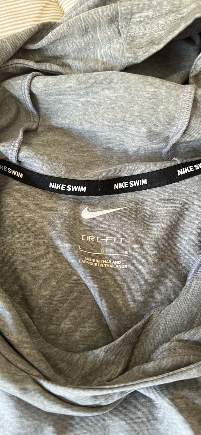 Nike Swim Dri-FIT Hoodie - Grey - Size L - photo 2