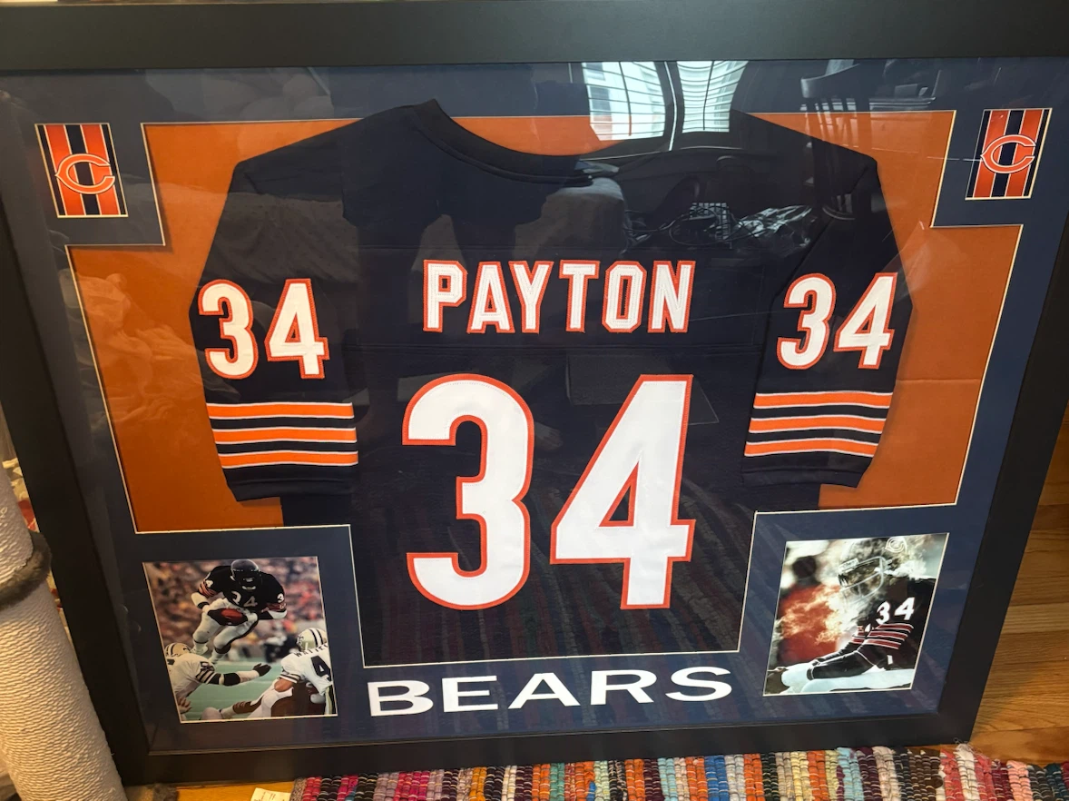 Walter Payton Chicago Bears #34 Framed Jersey Display