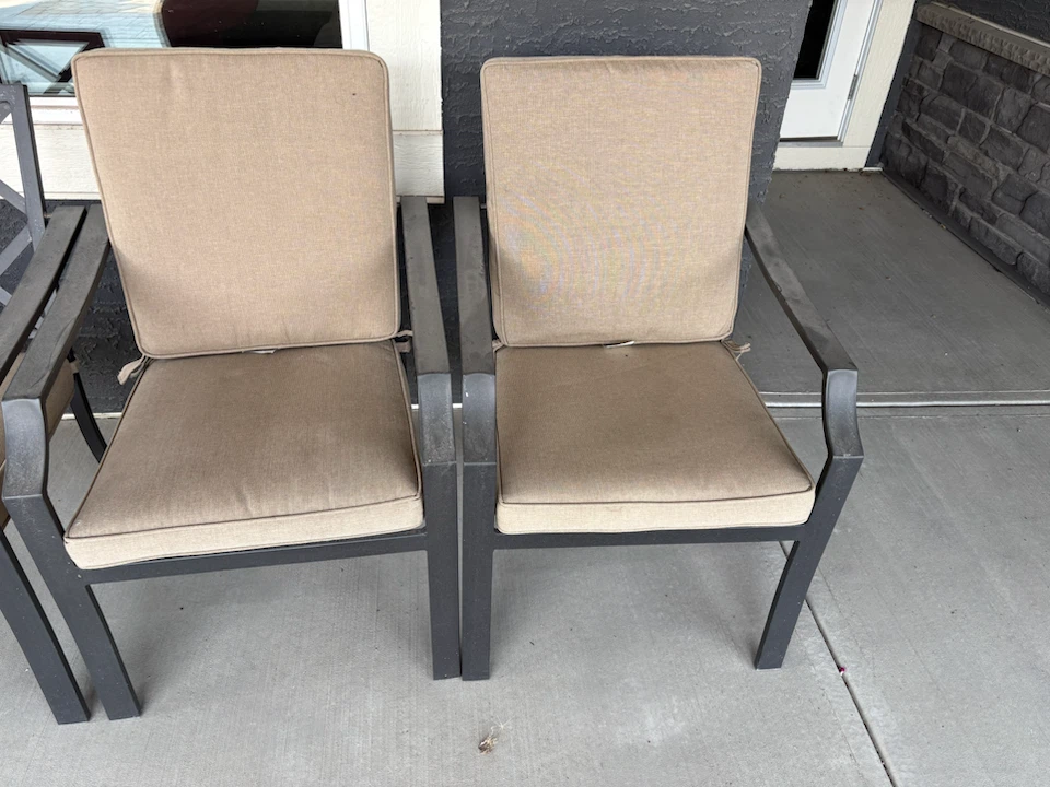 Outdoor Armchair with cushion with Tan Cushions
