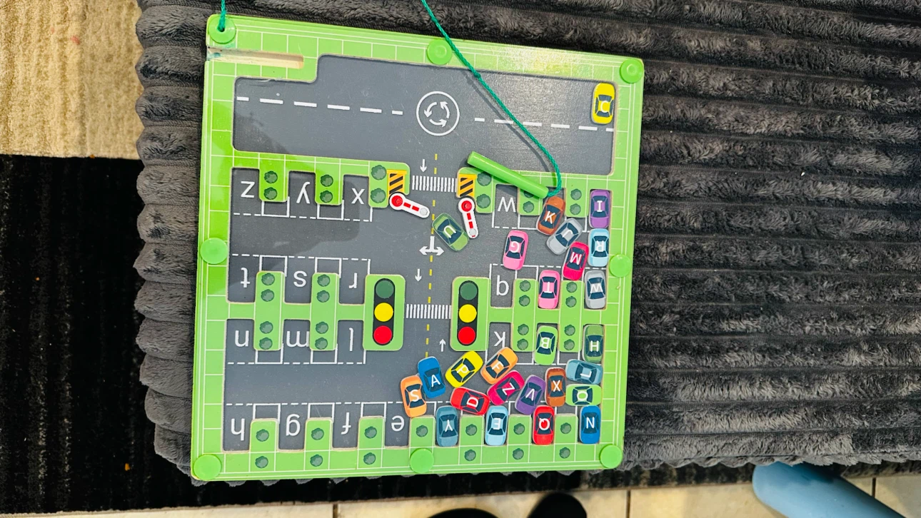 Alphabet and Traffic Board Game for Kids