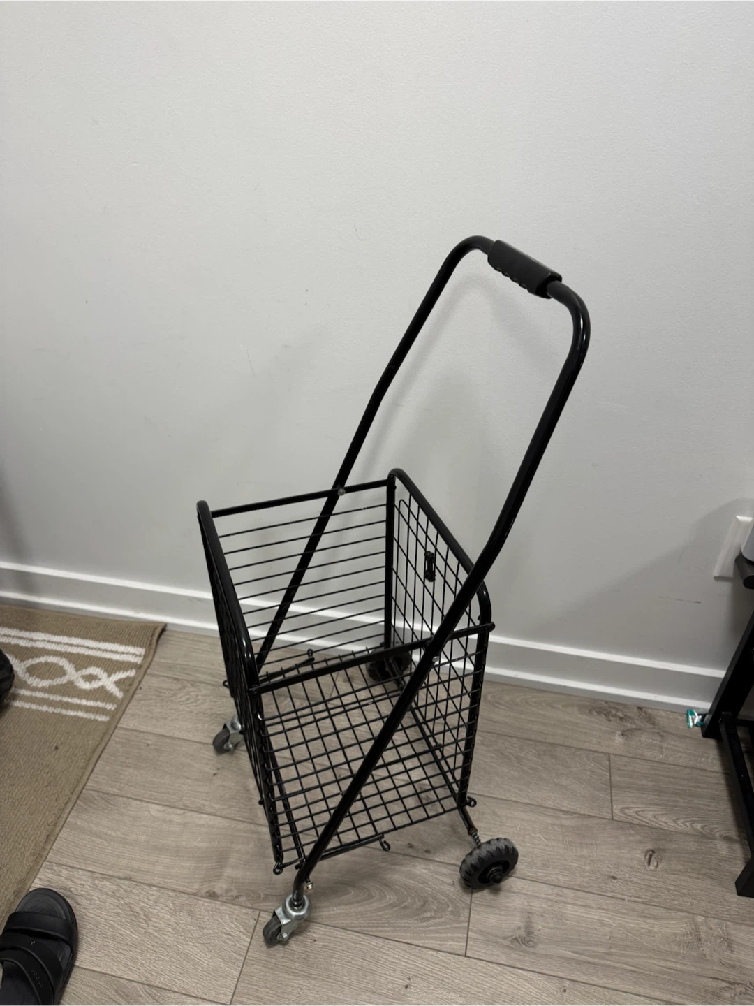 Black Rolling Shopping Cart