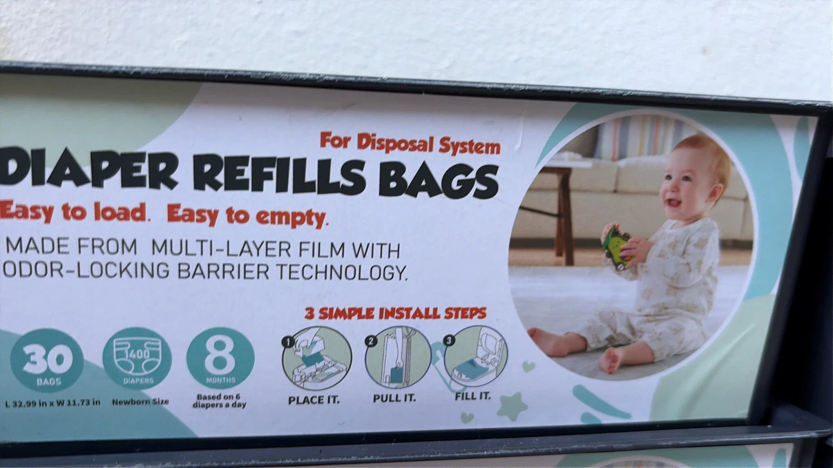 New 6 packs of diapers refill bags - photo 3