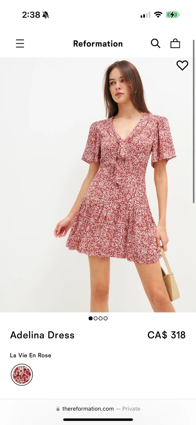 Reformation Adelina Dress La Vie En Rose