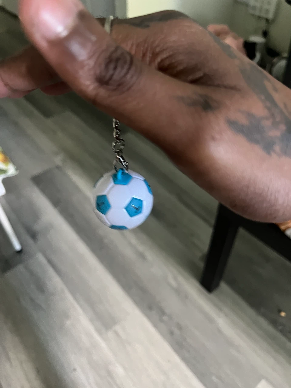 Soccer compass key chain