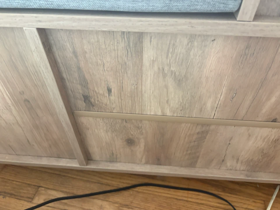 Shoe Storage Bench with Cushion, Drawer & Shelves - $50 - photo 3