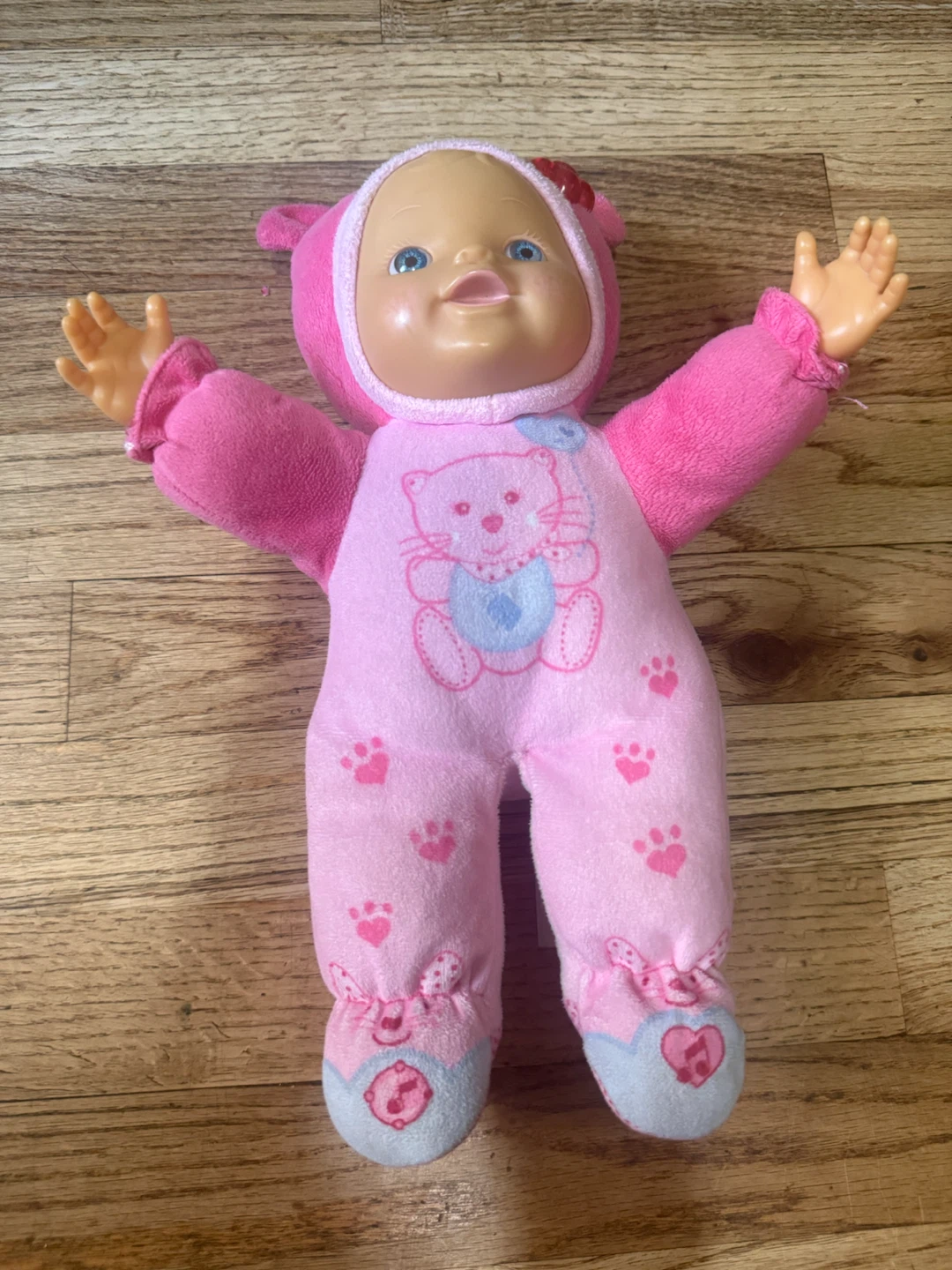 Pink Teddy Bear Baby Doll