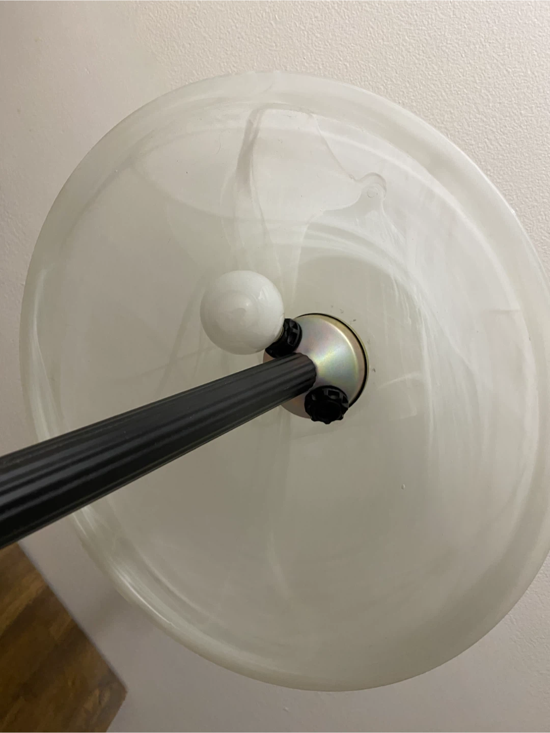Table Lamp with Frosted Swirl Glass Shade - photo 3