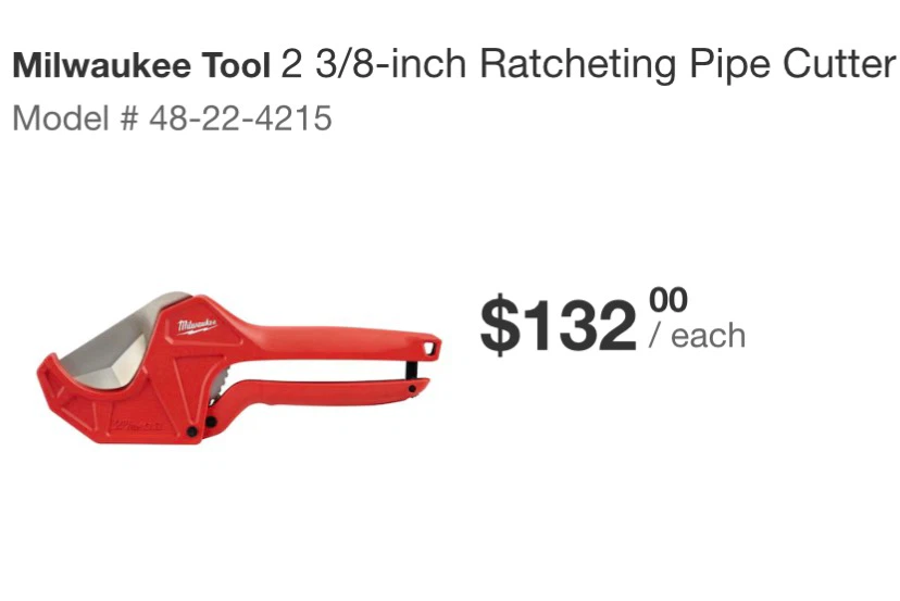 Milwaukee Tool 2 3/8-inch Ratcheting Pipe Cutter
