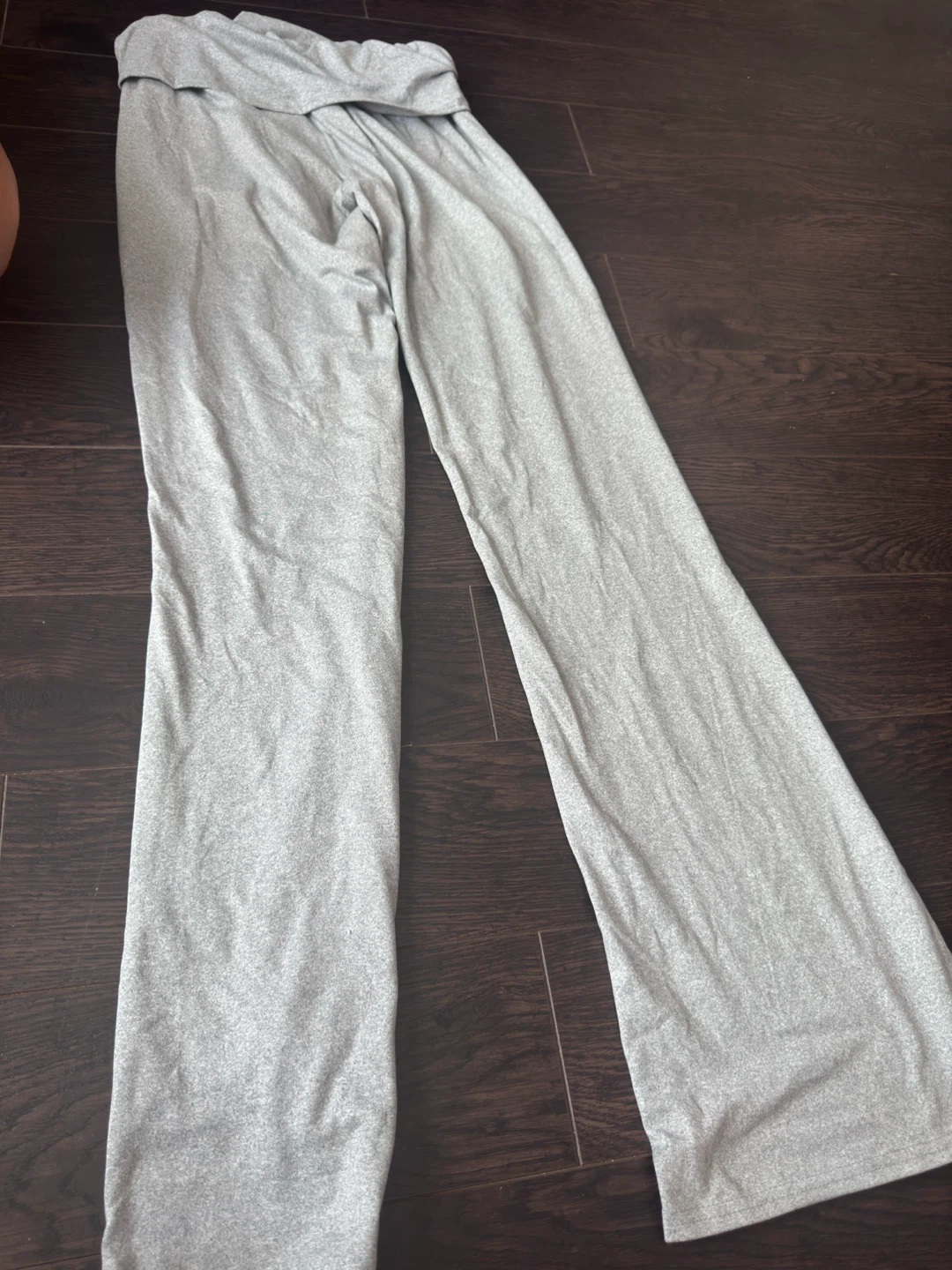 Grey Fold-Over Waist Lounge Pants