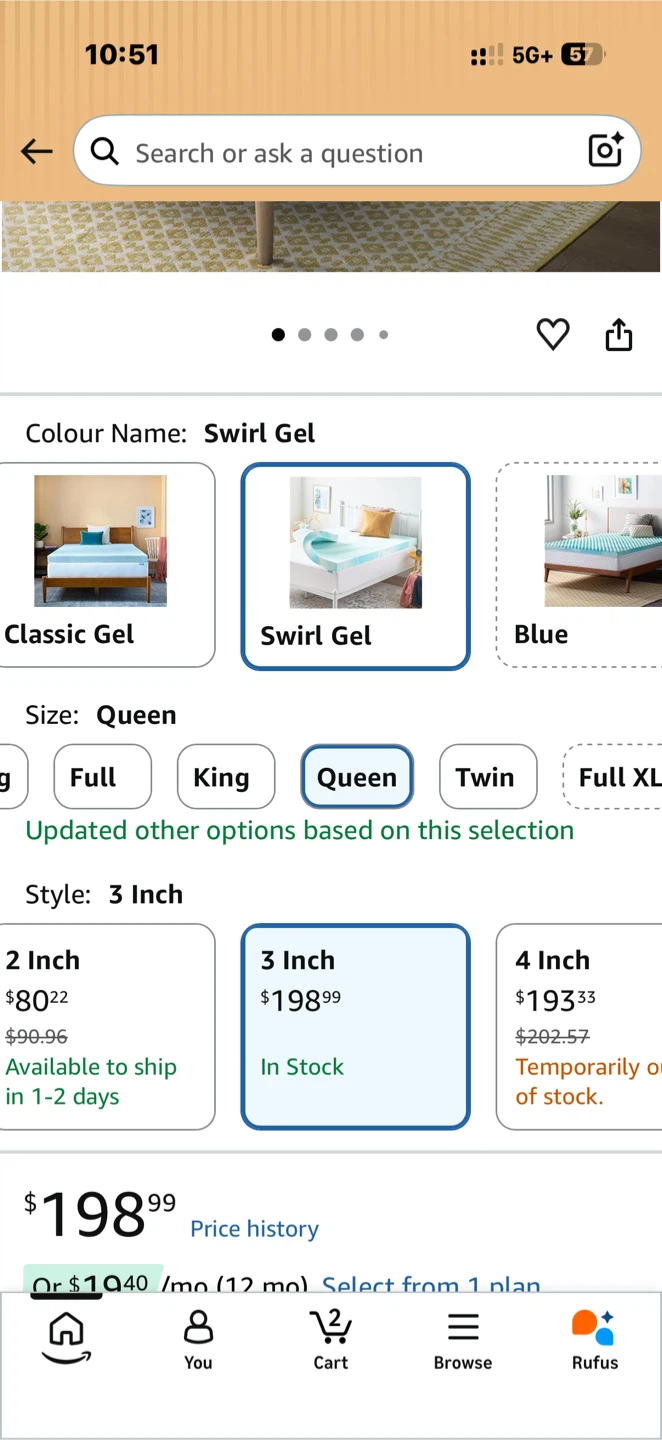 Linenspa 3 Inch Queen Memory Foam Mattress Topper - photo 3