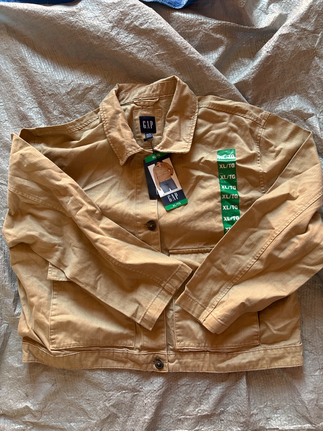 Ladies GAP Khaki Trucker Jacket XL/TG