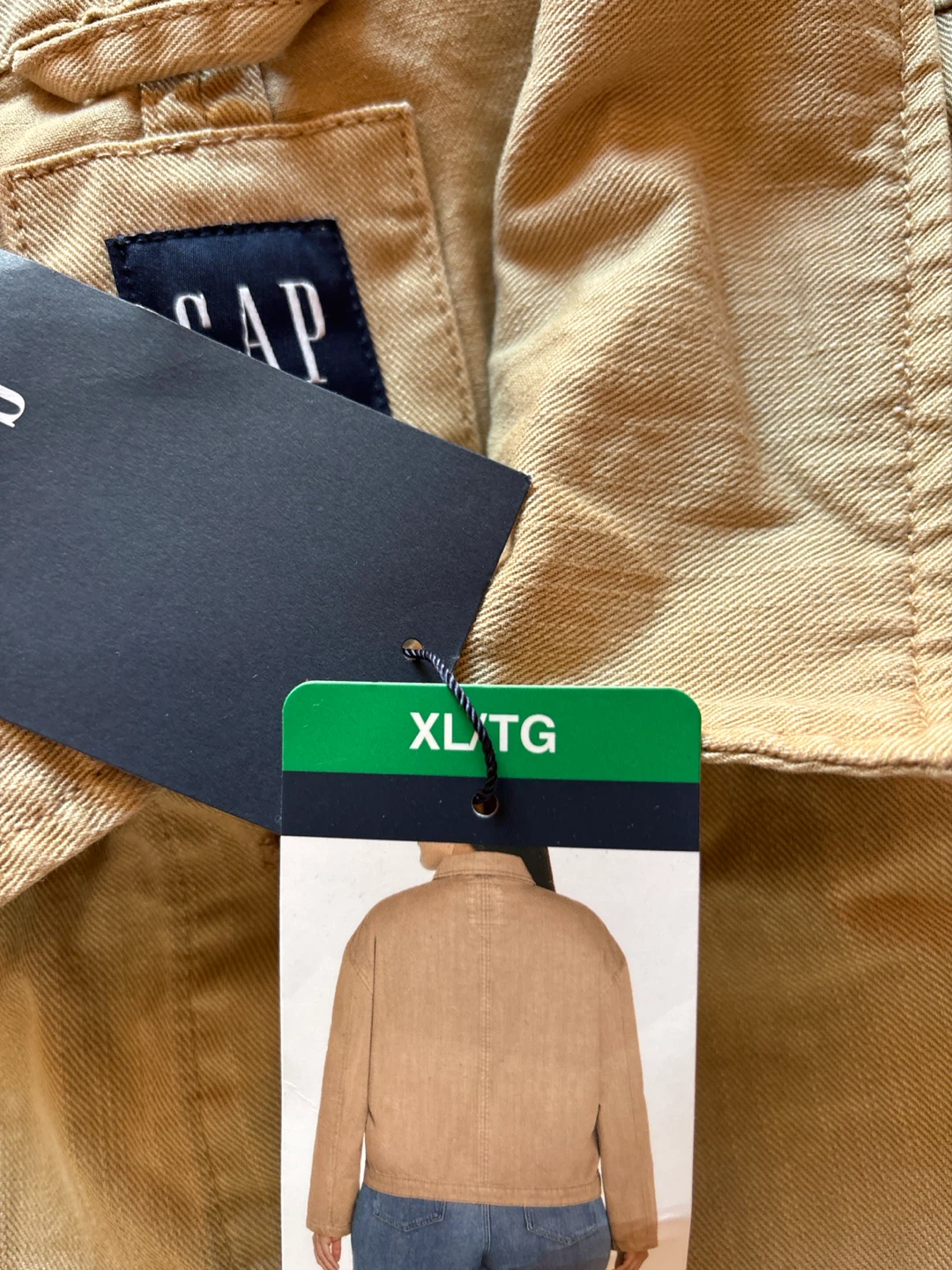 Ladies GAP Khaki Trucker Jacket XL/TG - photo 3