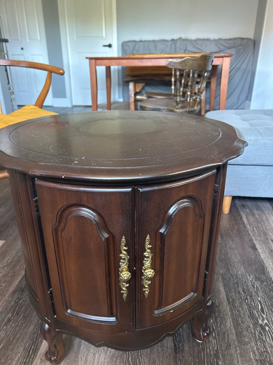 Round side table