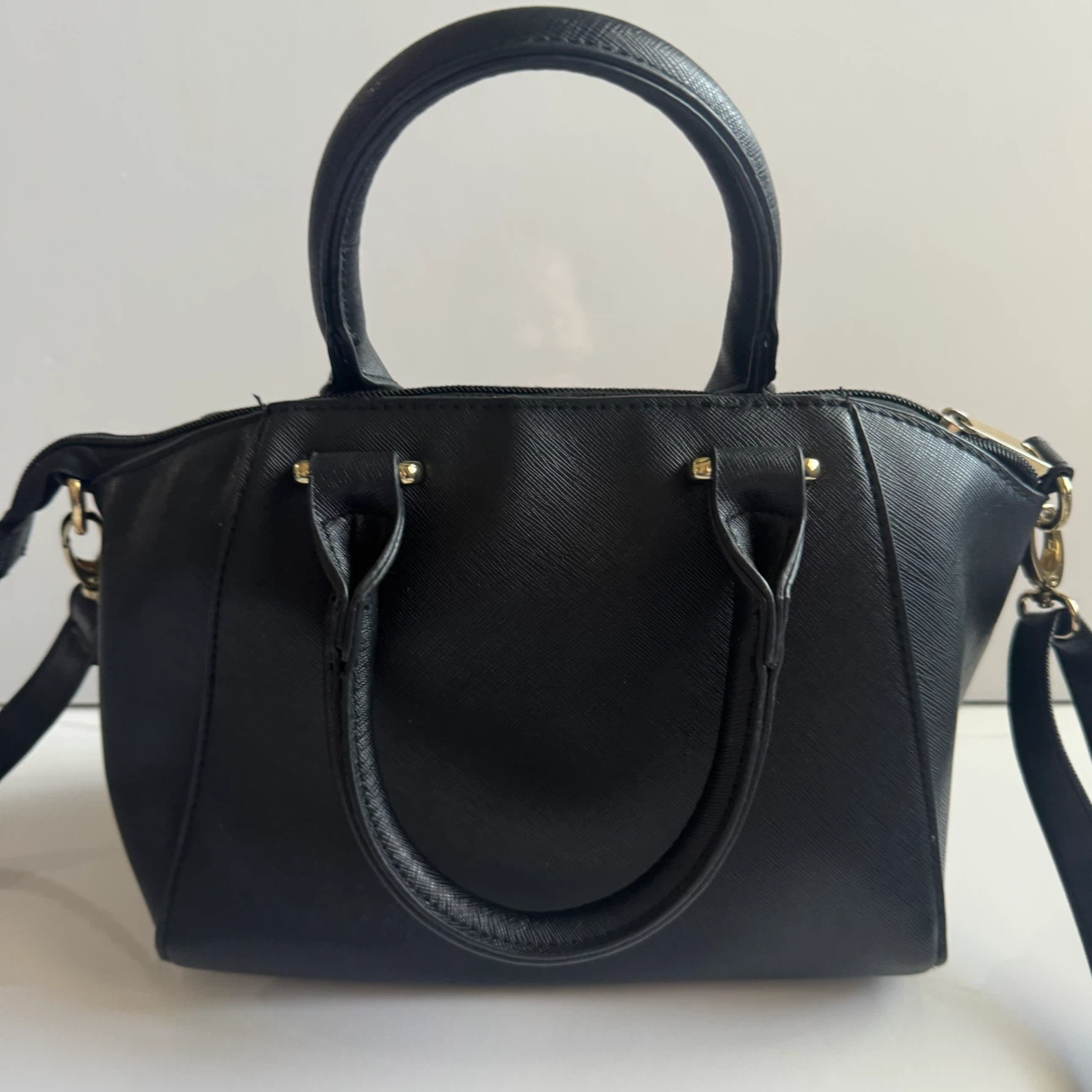 Christian Siriano Black Floral Satchel Handbag - photo 4