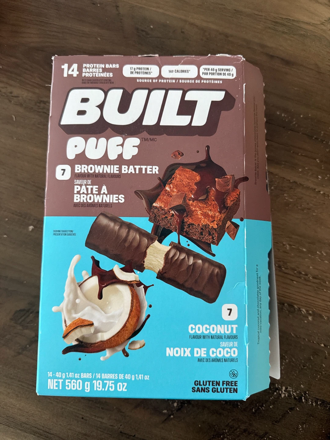 Built Puff Protein Bars - Brownie Batter & Coconut - 14 count