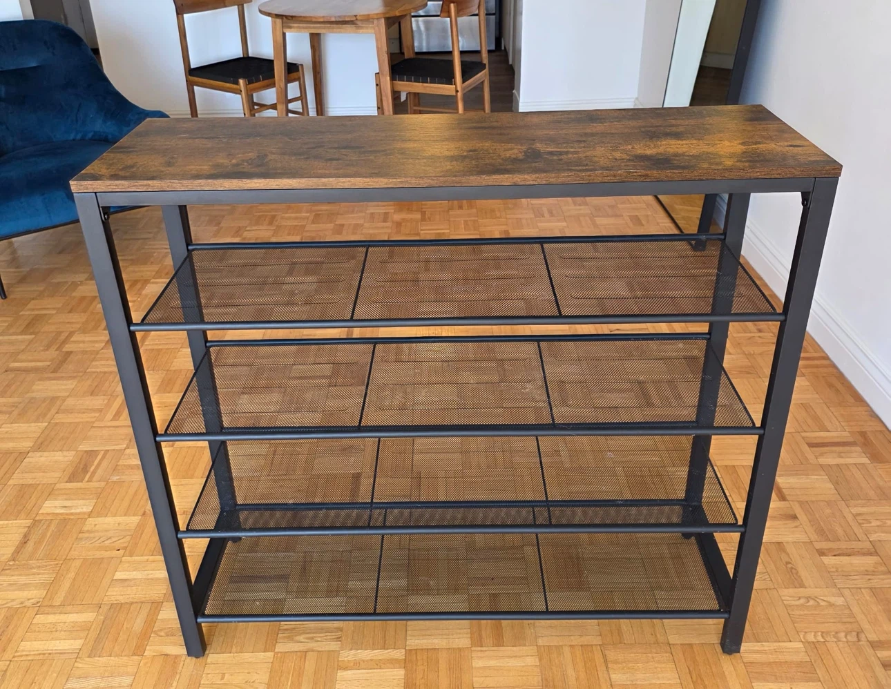 Industrial Style Console Table with 4 Shelves - photo 2
