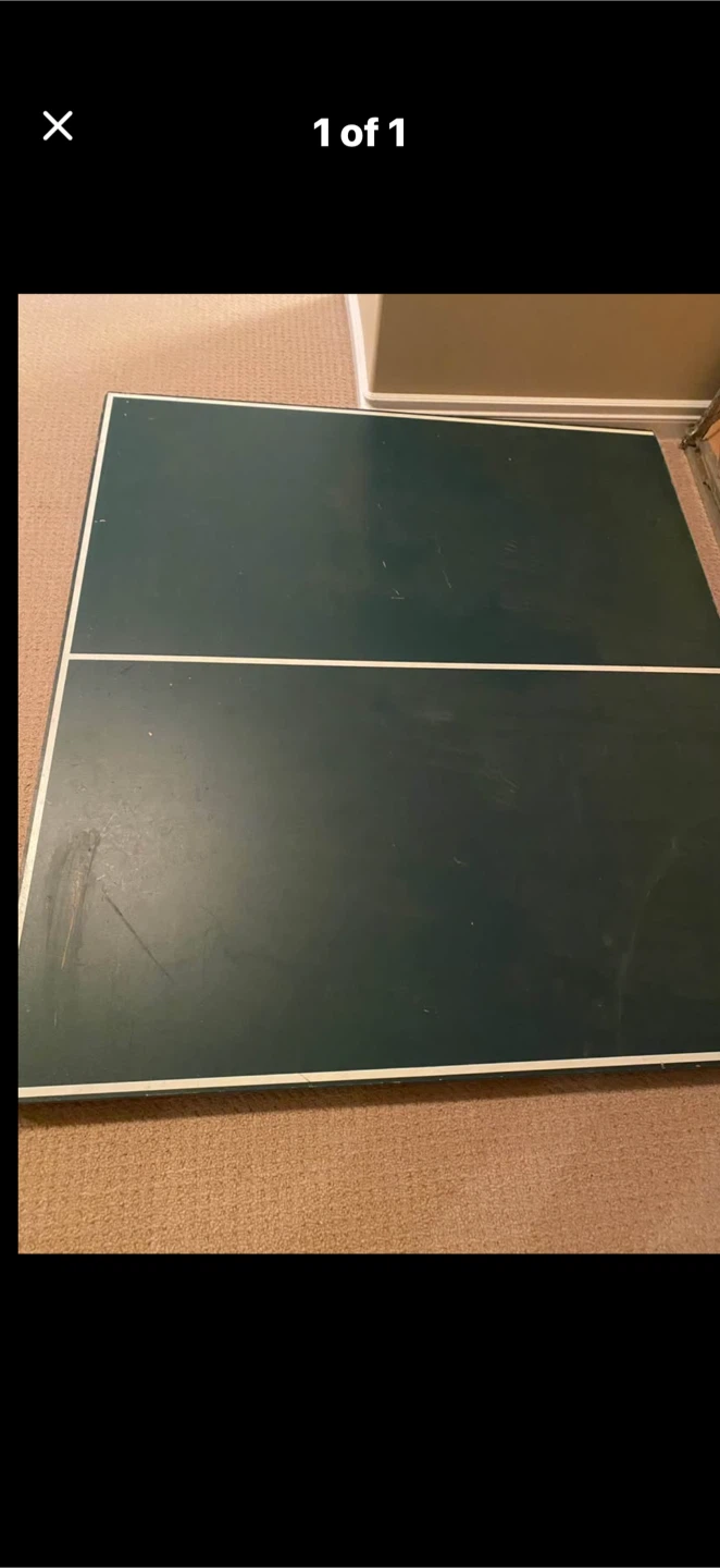 Green Ping Pong Table Top