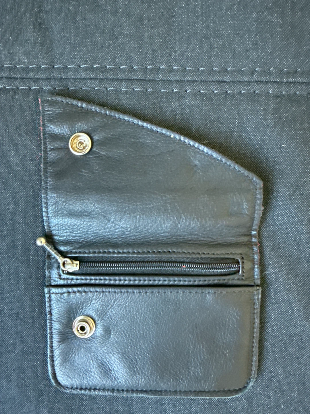 Red and Black Leather Crossbody Bag with Matching Wallet - photo 4
