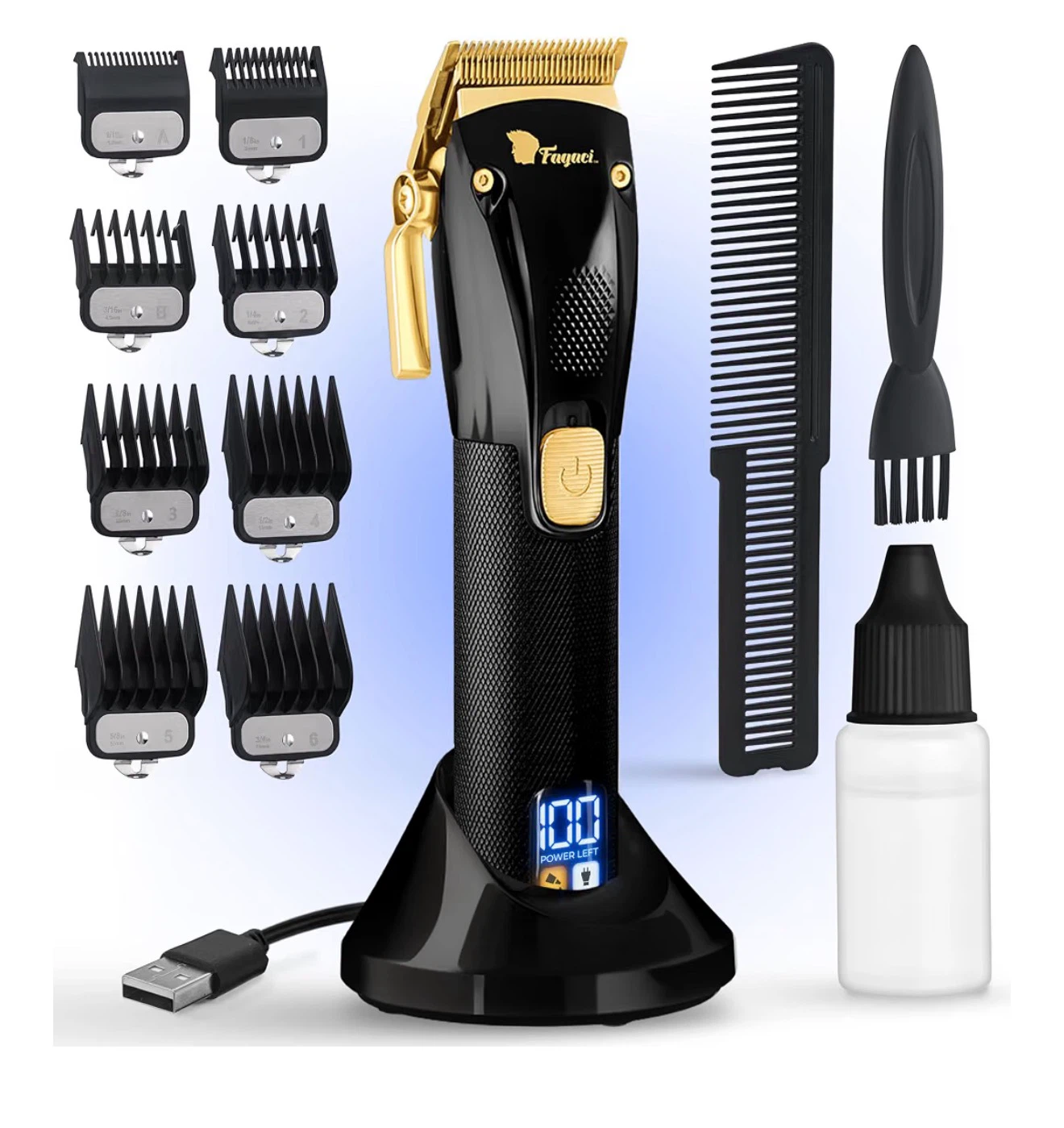 Fayaci Professional Cordless Hair Clipper Set